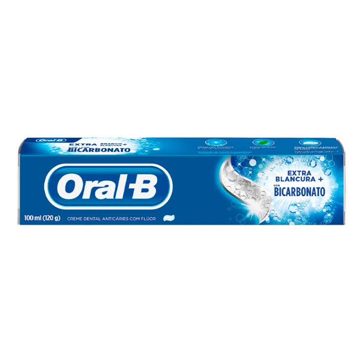 Pasta Dental Oral-B Extra Blanc Bicarbonato 100Ml
