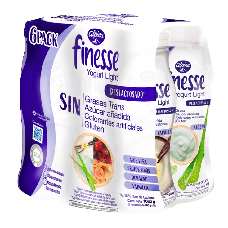 Yogurt Light Finesse Surtido Sixpack 180 G