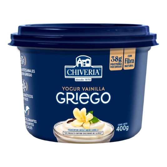 Yogurt Griego Chiveria Vainilla 400G