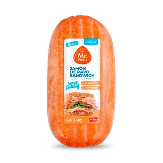 Jamón De Pavo Sandwich Mr. Pavo 3 Kg.