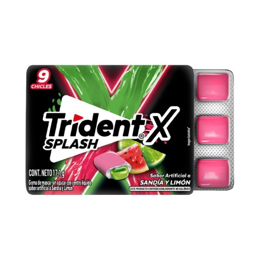 Chicle Splash Sabor Sandía Limón Trident 17.1GR