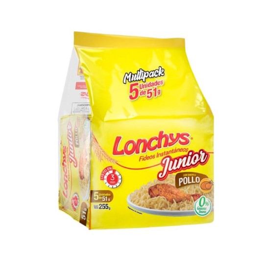 Fideo Instantaneo Pollo Lonchys 5Pack 52 Gr. C/U.