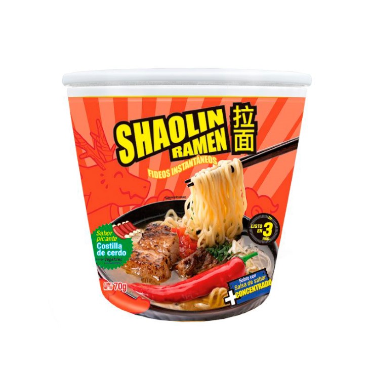 Ramen Costilla De Cerdo Shaolin 70 Gr. 
