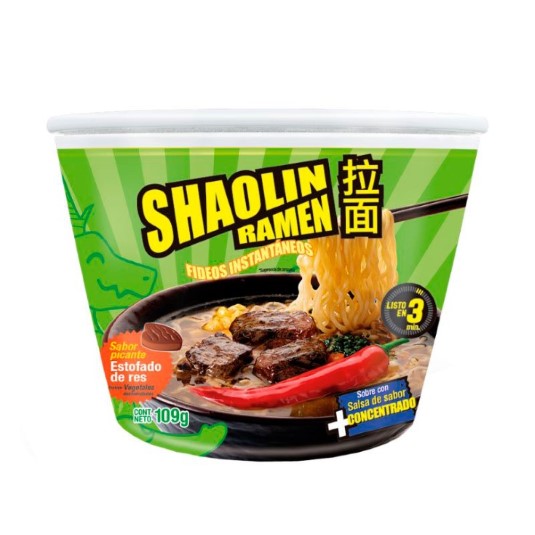 Ramen Estofado De Res Shaolin 109 Gr. 