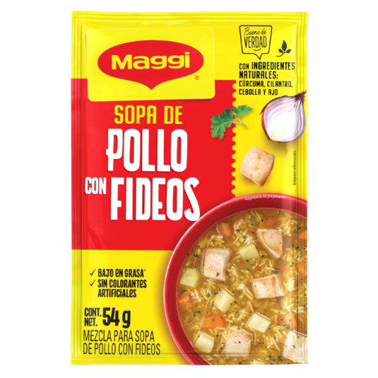 Sopa De Pollo Con Fideo Maggi 54 Gr