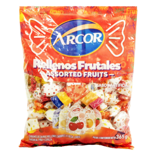 Caramelos Rellenos Sabores Frutales Arcor 365GR