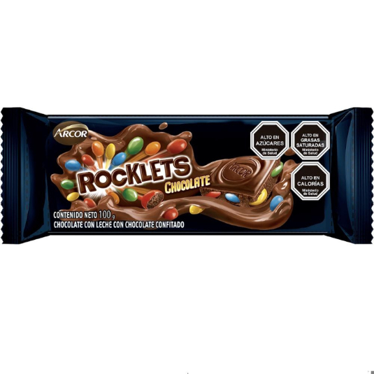 Chocolate Tableta con Chocolate Confitado Rocklets 100GR