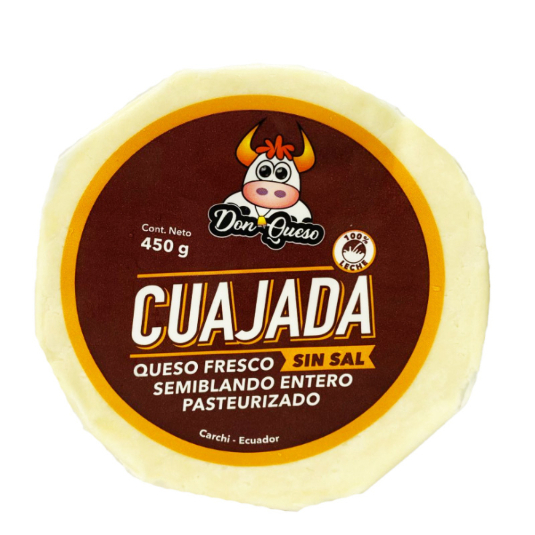 Queso Fresco Sin Sal Pasteurizado Don Queso 450GR