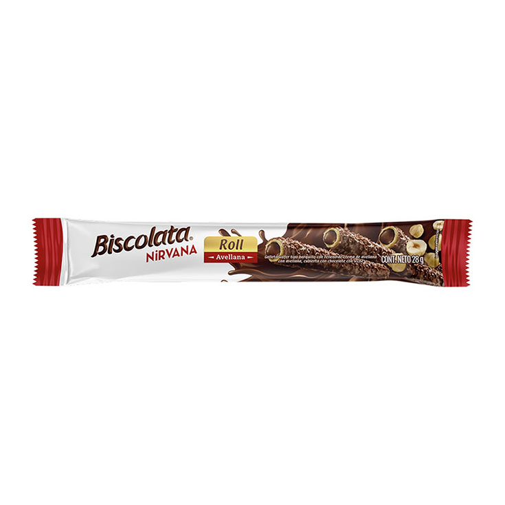 Galleta Wafer Tipo Barquillo con Relleno Biscolata Nirvana 2