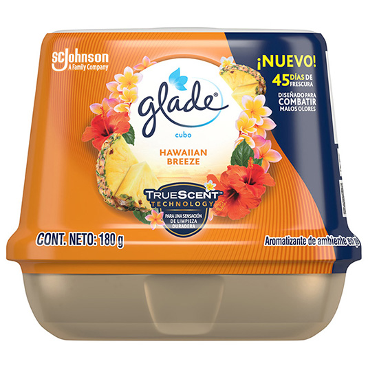 Aromatizante Glade Gel Cubo Hawaiian Breeze 180 Gr