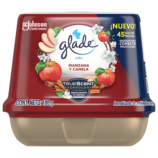 Aromatizante Glade Gel Cubo Manzana & Canela 180 Gr