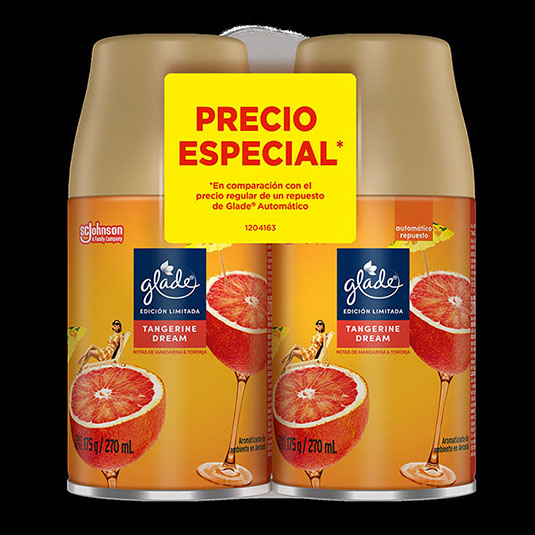 Aerosol Glade Aromatizante Tangerine Dream Rep 270 Ml Precio
