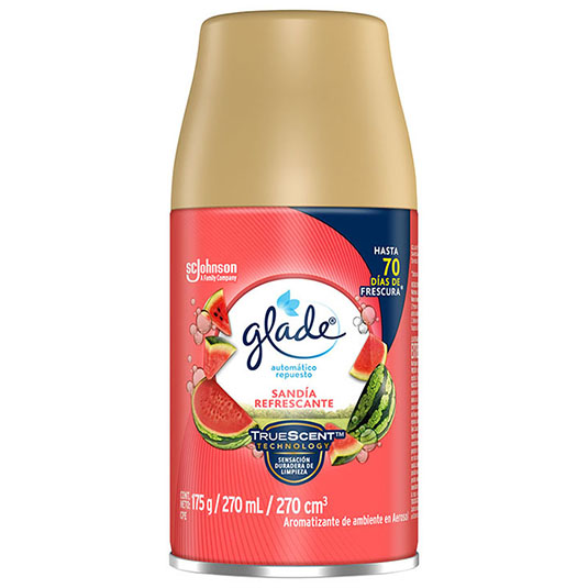 Aerosol Glade Aromatizante Sandia Refrescante Autom 270 Ml