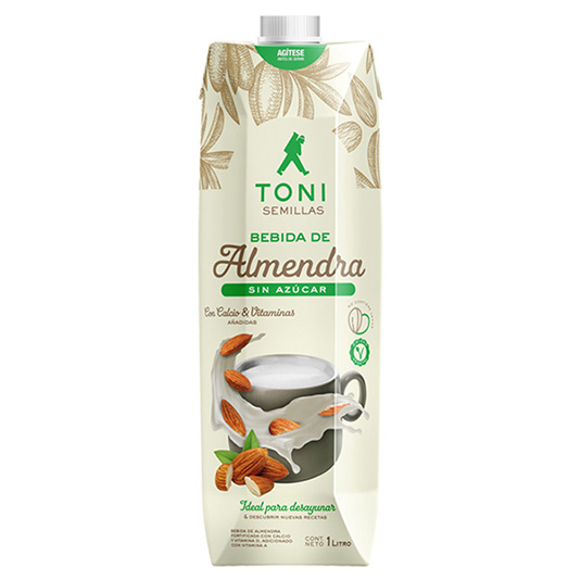 Bebida de Semillas de Almendra Sin Azúcar Toni 1LT