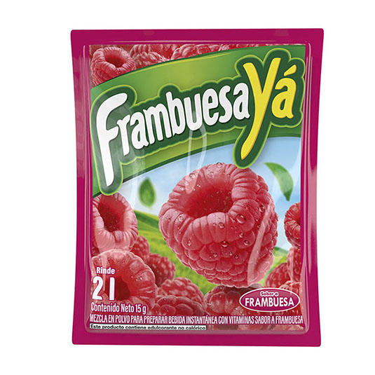 Refresco Sabor a Frambuesa Ya 15GR