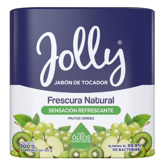 Jolly Jabon De Tocador Frutos Verdes Antibacterial Tripack 3