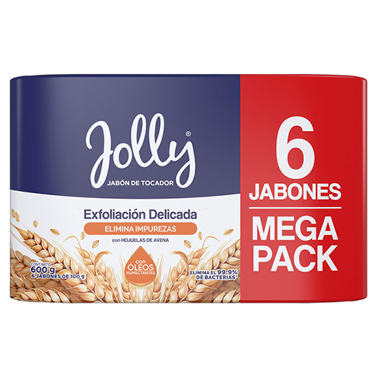Jolly Jabon De Tocador Avena Antibacterial Sixpack 600R
