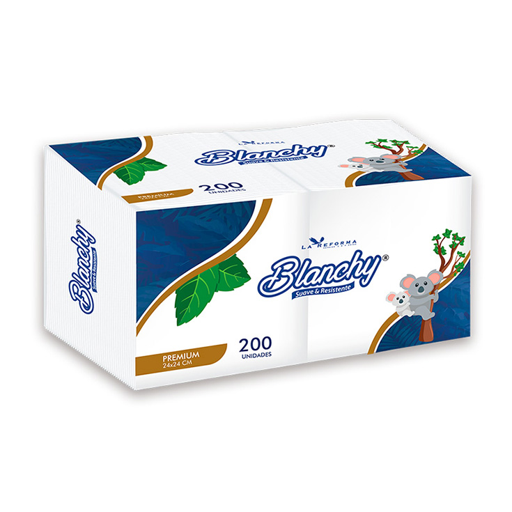 Servilleta Blanchy Premium 28 X 28 Cm 200 Un.