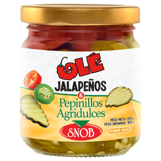 Ole & Snob Pepinillos Con Jalapeño Ole 225 Gr.