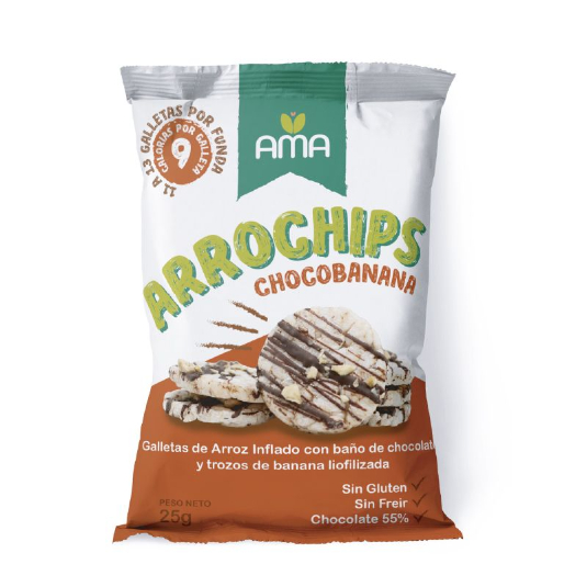 Galleta De Arroz Chocolate Ama Arrochips 25GR