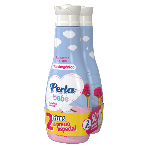 Suavizante Perla Bebe Algodon Bipack 2L