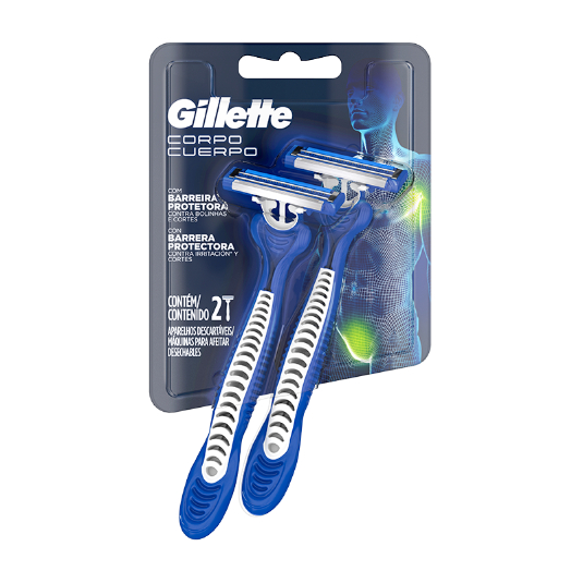 Maquina Desechable Cuerpo Gillette 2 Unidades