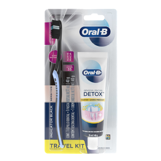 Pasta Dental Sarro Prevent + Cepillo Dental Indicator Black