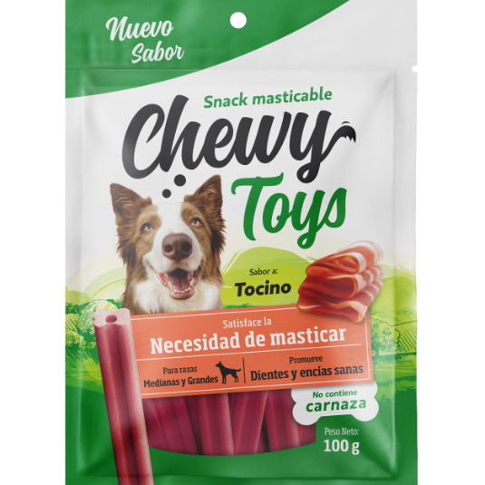 Chewy Toys Sabor Tocino - Razas Medianas Y Grandes