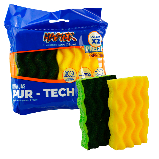 Esponja Pur Tech Master Pack X 2 Un Precio Especial