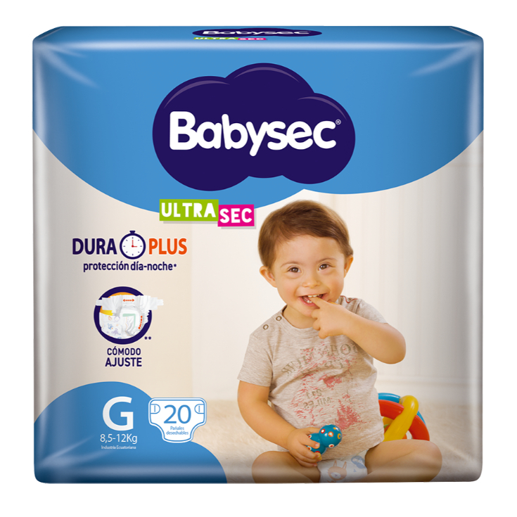 Pañal Ultrasec Duraplus Grande Babysec X20