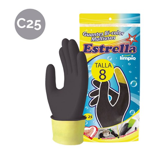 Guante Bi-Color Estrella Talla 8