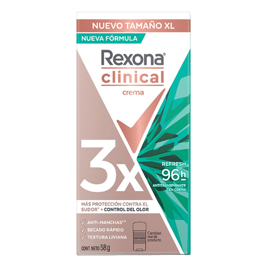 Desodorante Woman Clinical Cream Refresh Sen Rexona 58GR