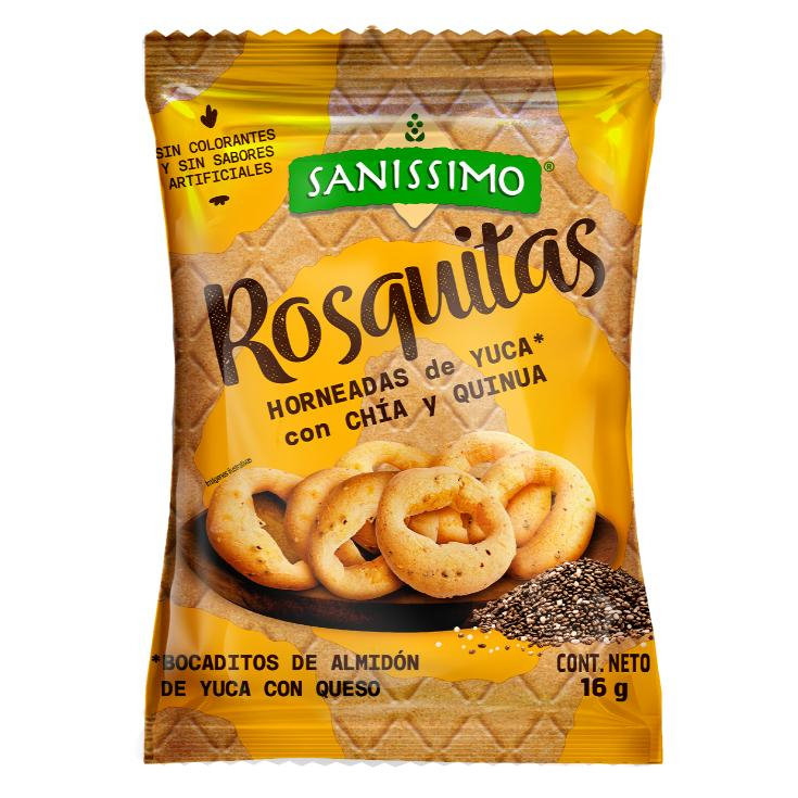 Rosquitas Horneadas De Yuca Con Chia Y Quinua Sanissimo 16GR
