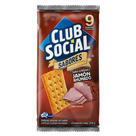 Galleta Sabor A Jamón Club Social 216GR