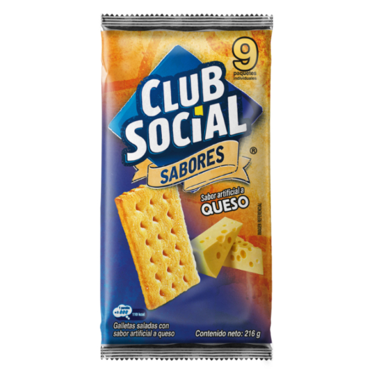 Galleta Sabor A Queso Club Social 216GR