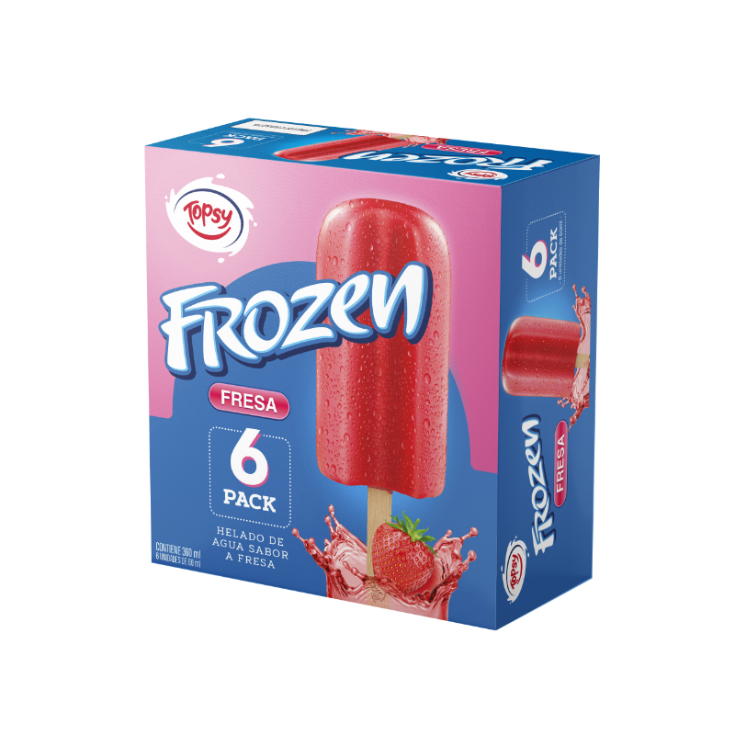 6Pack Frozen Paleta Fresa Topsy