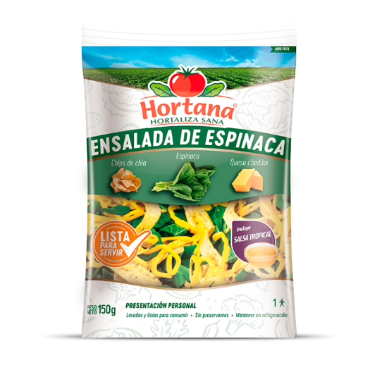 Ensalada Espinaca Personal Hortana 150Gr