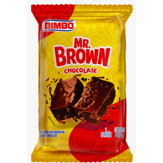 Bizcocho Sabor A Chocolate Bimbo Mr Brown 50GR