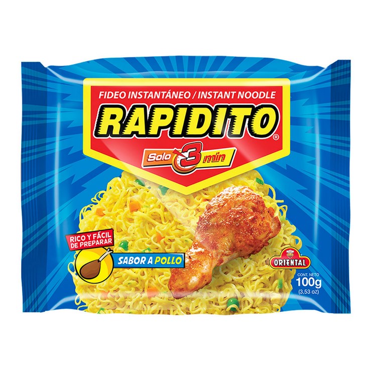 Tallarín Fideo Rapidito Pollo Oriental 100 Gr