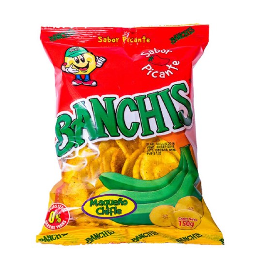 Chifles Familiar Sabor Picante Banchis 150 Gr