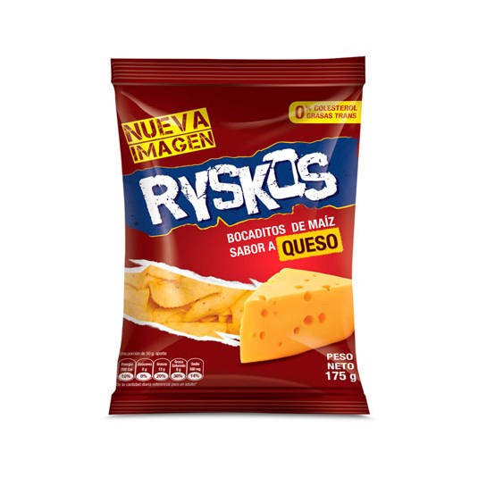 Bocaditos Maiz Sabor Queso Ryskos 175 Gr