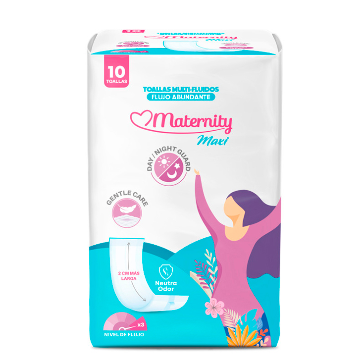 Protectores Obstetrico Maxi Maternity X 10 Un