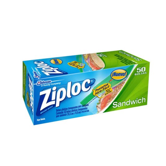 Ziploc Fundas Para Alimentos Sándwich X 50 Uni