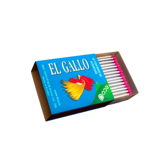 Fósforos De Seguridad El Gallo Paquete X 20 Un