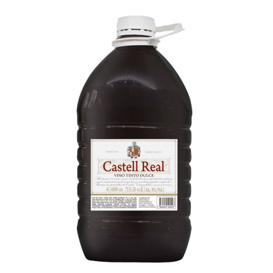 Castell Real Vino Tinto Dulce Galón 4 Lt
