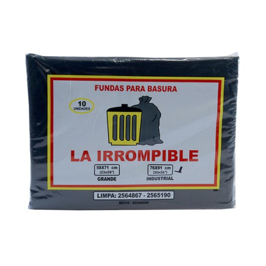 Funda De Basura Industrial La Irrompible 30X36 Pulg