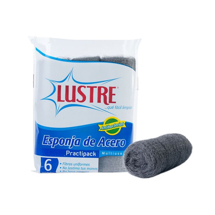 Esponja De Acero Lustre X 6 Uni