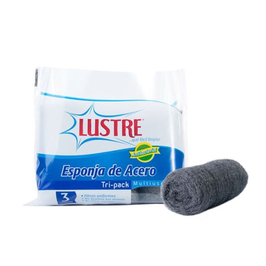 Esponja De Acero Lustre X 3 Uni