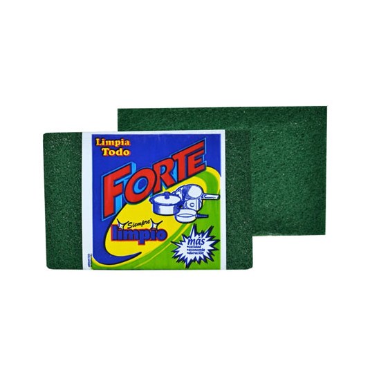 Esponja Fibra Verde Limpia Vajillas Forte Uni