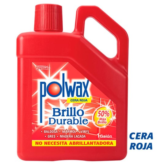 Cera De Pisos Roja Polwax 4 Lt